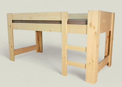 Halfhoogslaper LEON 2,1cm dik hout 3 hoogtes  